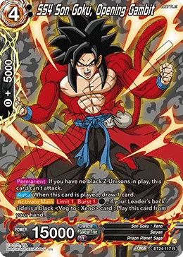 BT24-117 SS4 Son Goku, Opening Gambit (Alt art)
