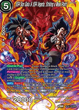 BT24-118 SS4 Son Goku & SS4 Vegeta, Striking a Weak Point (Alt art)