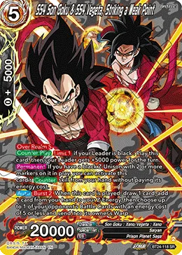 BT24-118 SS4 Son Goku & SS4 Vegeta, Striking a Weak Point (Alt art)
