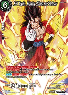 BT24-122 SS4 Vegito, Sparking Offense and Defense (Promo)