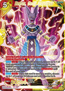 BT24-128 Beerus, Godly Greatness