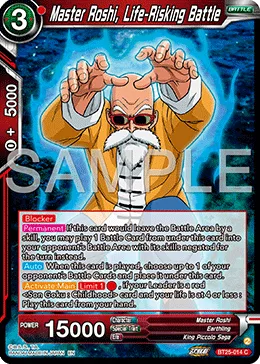 BT25-014 Master Roshi, Life-Risking Battle