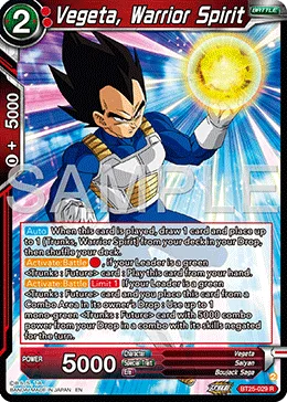 BT25-029 Vegeta, Warrior Spirit