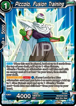 BT25-061 Piccolo, Fusion Training