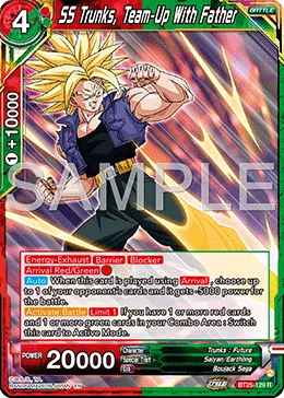 BT25-129 SS Trunks, Team-Up With Father