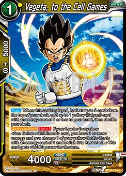 BT26-104 Vegeta, to the Cell Games