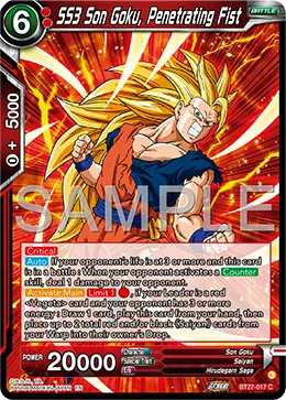 BT27-017 SS3 Son Goku, Penetrating Fist