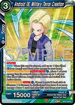 BT27-029 Android 18, Military Terror Creation