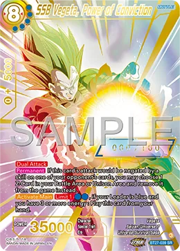 BT27-039 SSB Vegeta, Power of Conviction (Alt art)