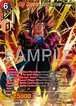 BT27-123 SS4 Gogeta, Bold Arrival (Alt art)