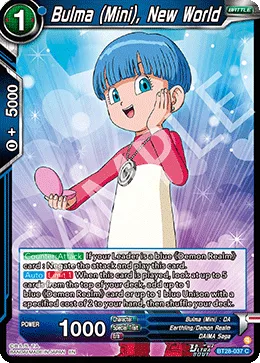 BT28-037 Bulma (Mini), New World