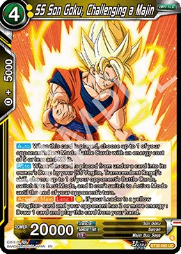 BT28-092 SS Son Goku, Challenging a Majin
