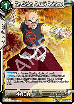 BT28-117 Tien Shinhan, Versatile Techniques