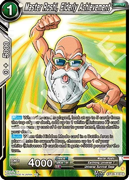 BT28-118 Master Roshi, Elderly Achievement