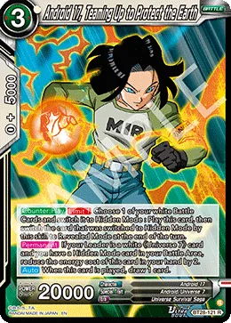 BT28-121 Android 17, Teaming Up to Protect the Earth