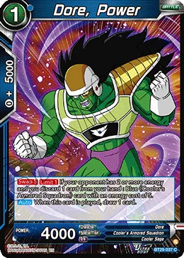 BT29-037 Dore, Power