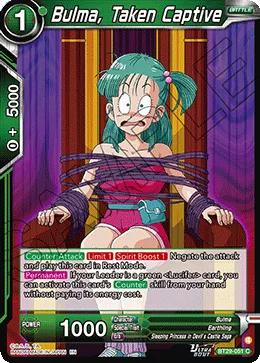 BT29-051 Bulma, Taken Captive