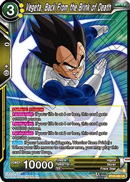 BT29-065 Vegeta, Back From the Brink of Death