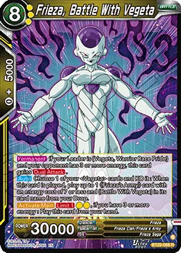 BT29-068 Frieza, Battle With Vegeta