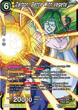 BT29-077 Zarbon, Battle With Vegeta
