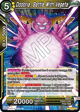 BT29-078 Dodoria, Battle With Vegeta