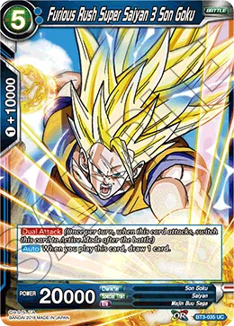 BT3-035 Furious Rush Super Saiyan 3 Son Goku (Parallel)