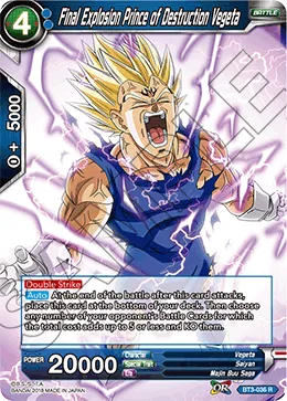 BT3-036 Final Explosion Prince of Destruction Vegeta