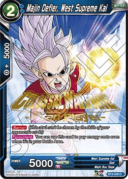 BT3-039 Majin Defier, West Supreme Kai (Promo)