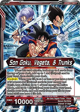BT30-001 Son Goku, Vegeta, & Trunks (Alt art)