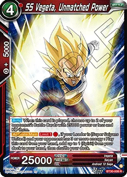 BT30-008 SS Vegeta, Unmatched Power