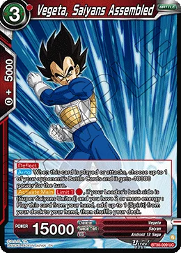 BT30-009 Vegeta, Saiyans Assembled