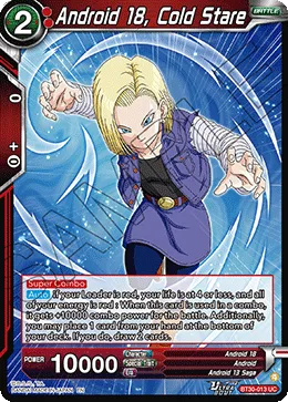 BT30-013 Android 18, Cold Stare