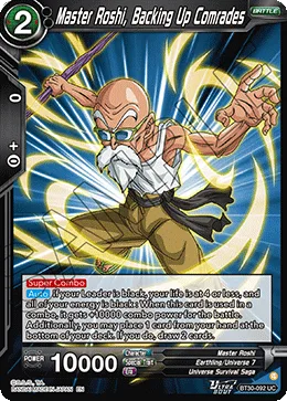 BT30-092 Master Roshi, Backing Up Comrades