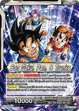 BT30-108 Son Goku, Pan, & Trunks (Alt art)