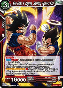 BT31-010 Son Goku & Vegeta, Battling Against Evil