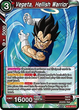 BT31-012 Vegeta, Hellish Warrior