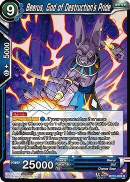 BT31-033 Beerus, God of Destruction’s Pride