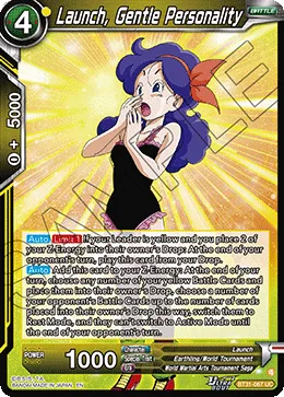 BT31-067 Launch, Gentle Personality