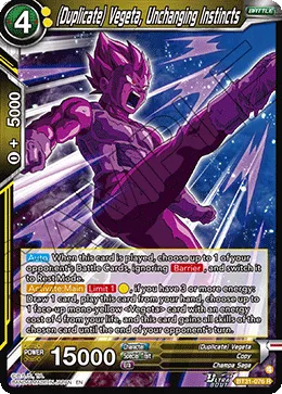 BT31-076 (Duplicate) Vegeta, Unchanging Instincts