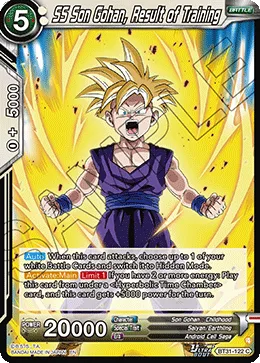 BT31-122 SS Son Gohan, Result of Training