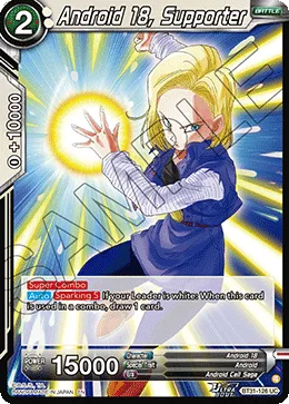 BT31-126 Android 18, Supporter
