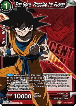 BT6-005 Son Goku, Prepping for Fusion (Promo)