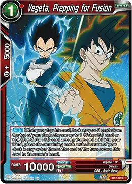 BT6-009 Vegeta, Prepping for Fusion