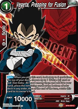 BT6-009 Vegeta, Prepping for Fusion (Promo)