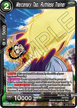 BT6-112 Mercenary Tao, Ruthless Trainer