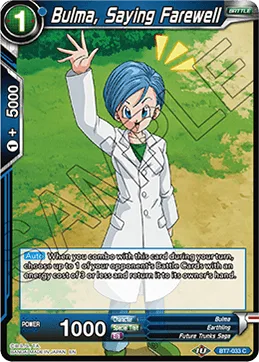 BT7-033 Bulma, Saying Farewell
