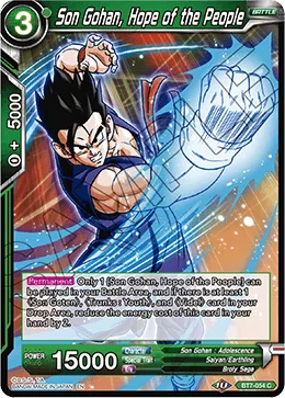 BT7-054 Son Gohan, Hope of the People