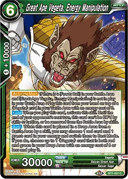 BT7-057 Great Ape Vegeta, Energy Manipulation