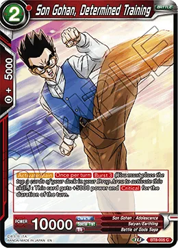 BT8-005 Son Gohan, Determined Training