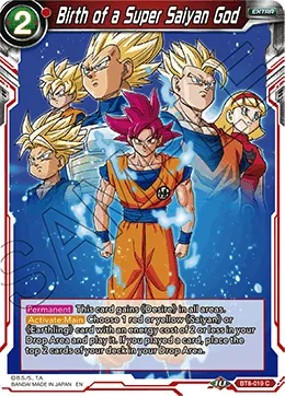 BT8-019 Birth of a Super Saiyan God